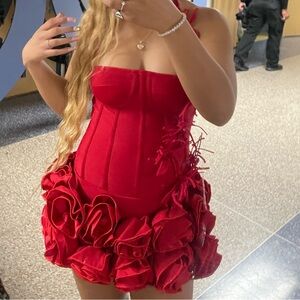 & Other Stories Red Mini Dress